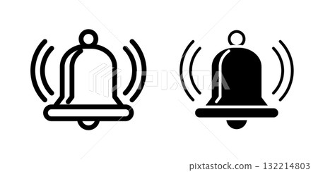Bell icon design template Bell icon design template 132214803