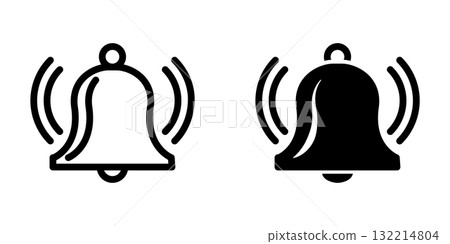 Bell icon design template Bell icon design template 132214804