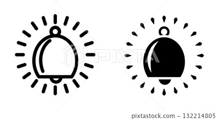 Bell icon design template Bell icon design template 132214805