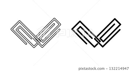 Paperclip icon illustration vector design template Paperclip icon illustration vector design template 132214947