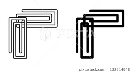 Paperclip icon illustration vector design template 132214948