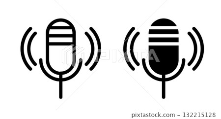 Mic icon design template 132215128