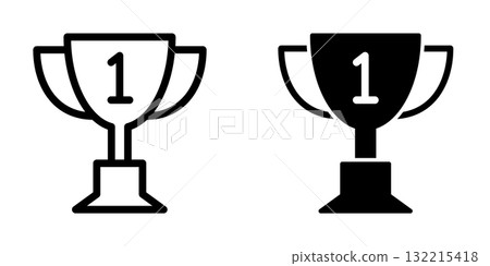 Trophy cup icon design template 132215418