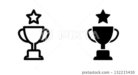 Trophy cup icon design template 132215430