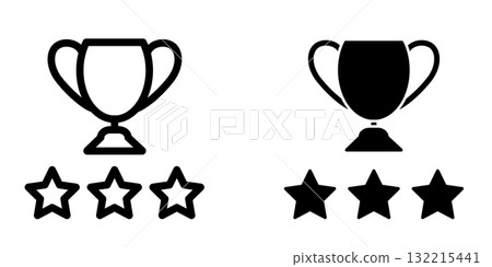 Trophy cup icon design template 132215441
