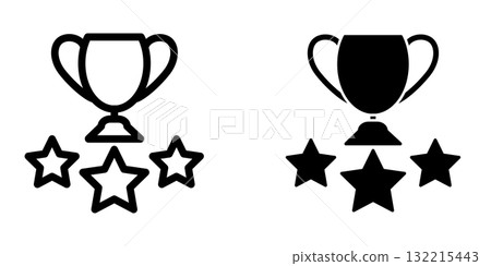 Trophy cup icon design template Trophy cup icon design template 132215443