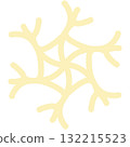 淡黃色的雪花，形狀獨特 132215523