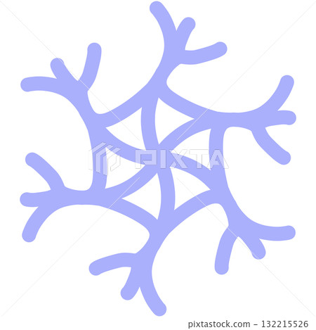 淡藍色的雪花，形狀獨特 132215526