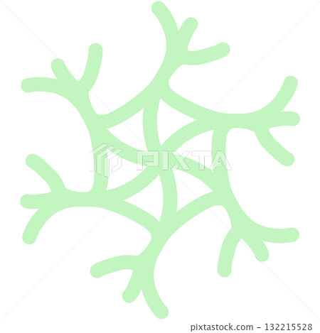 淡綠色的雪花，形狀獨特 132215528