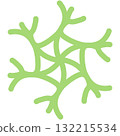 形狀獨特的黃綠色雪花 132215534