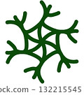 形狀獨特的綠色雪花 132215545