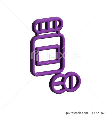 Medicine jar icon design template Medicine jar icon design template 132218280