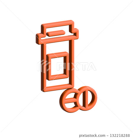 Medicine jar icon design template 132218288