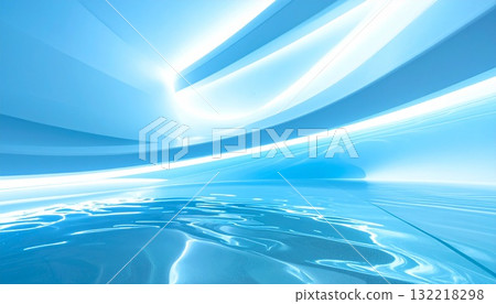 Abstract background with flowing blue water 132218298