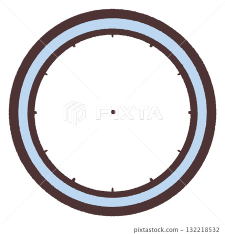沒有字母或指針的時鐘插圖 沒有字母或指針的時鐘插圖 132218532