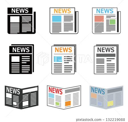 新聞報紙圖示集 新聞報紙圖示集 132219088