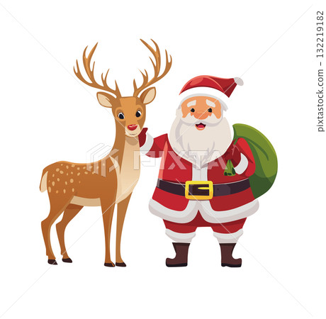 Santa Claus and reindeer Santa Claus and reindeer 132219182