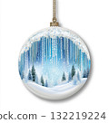 New Year's ball with a pattern and sparkles 132219224