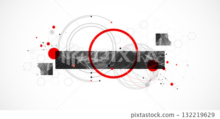 Abstract art background. Modern science or technology art elements. Wireframe surface illustration. Abstract art background. Modern science or technology art elements. Wireframe surface illustration. 132219629