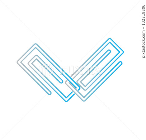 Paperclip icon design template 132219806