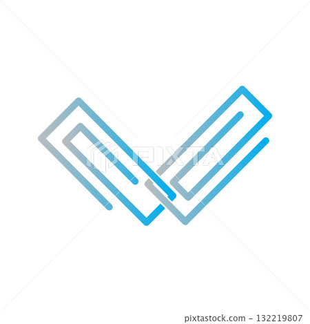 Paperclip icon design template Paperclip icon design template 132219807