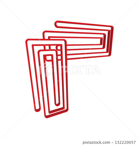 Paperclip icon design template Paperclip icon design template 132220057