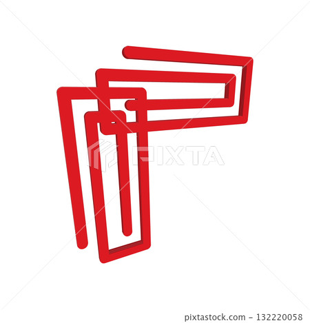 Paperclip icon design template Paperclip icon design template 132220058