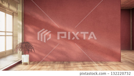 china cabinet wooden minimalist design muji style.3D rendering 132220732