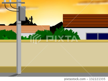 Residential area in the evening 132221335