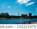 A view of Fugan Canal Kansui Park under a clear blue sky (Toyama Prefecture) 132221479