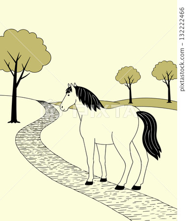 Horse on a Path Horse on a Path 132222466