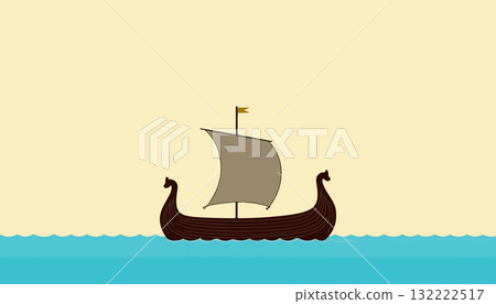 Viking Ship on the Water 132222517