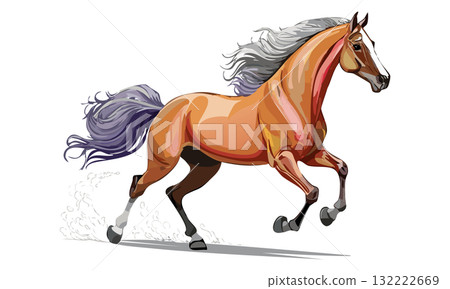 Running horse Running horse 132222669