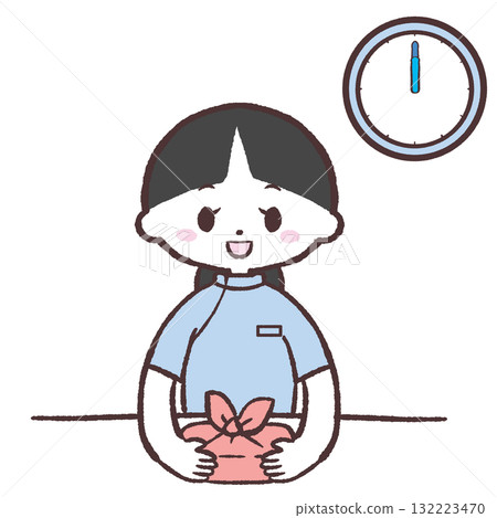 醫護人員吃午餐的插畫 醫護人員吃午餐的插畫 132223470