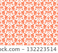 Flower geometric pattern. Seamless vector background. White and pink ornament 132223514