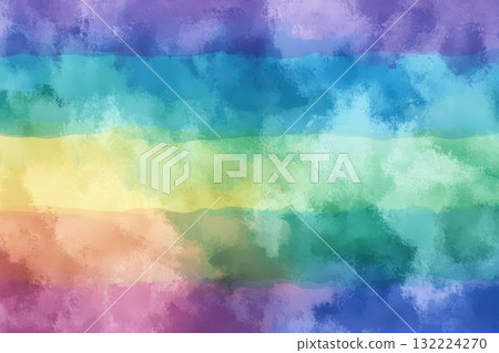 Vibrant Watercolor Rainbow Horizontal Stripes Abstract Background for Creative Projects Vibrant Watercolor Rainbow Horizontal Stripes Abstract Background for Creative Projects 132224270