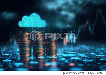 Digital Transformation of Finance with Cloud Computing and Stacked Coins for Investment Growth Digital Transformation of Finance with Cloud Computing and Stacked Coins for Investment Growth 132224282