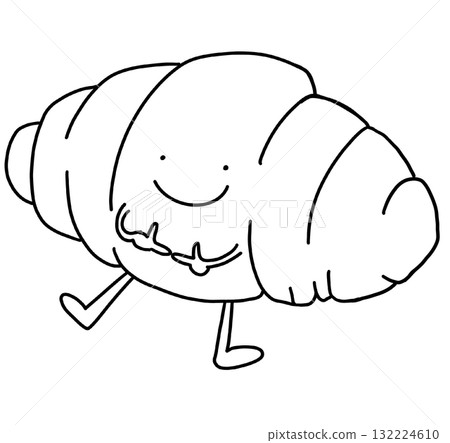 croissant cartoon character French bakery illustration croissant cartoon character French bakery illustration 132224610
