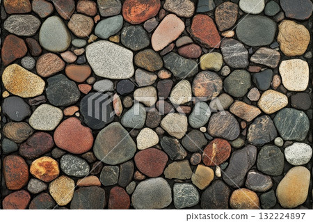 Colorful Collection of Natural Pebbles and River Stones Perfect for Backgrounds or Textures in Art and Design Projects Colorful Collection of Natural Pebbles and River Stones Perfect for Backgrounds or Textures in Art and Design Projects 132224897