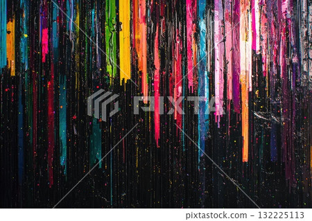 A colorful painting with a black background A colorful painting with a black background 132225113