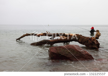 Fisherman Stones in sea water autumn 132225537