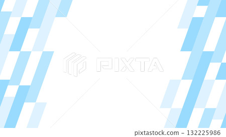 對角淺藍色幾何框架 132225986