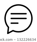用於訊息和聊天的語音氣泡圖示（白色）| 簡單的平面設計 132226634