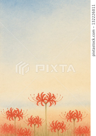 Cluster amaryllis series: Clusters of cluster amaryllis and the autumn sky 132226811