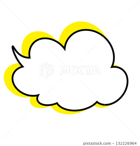 Simple speech bubble illustration - Fluffy 132226964