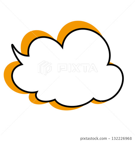 Simple speech bubble illustration - Fluffy Simple speech bubble illustration - Fluffy 132226968