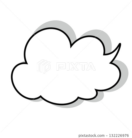 Simple speech bubble illustration - Fluffy Simple speech bubble illustration - Fluffy 132226976