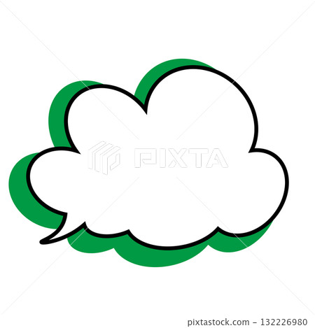 Simple speech bubble illustration - Fluffy 132226980