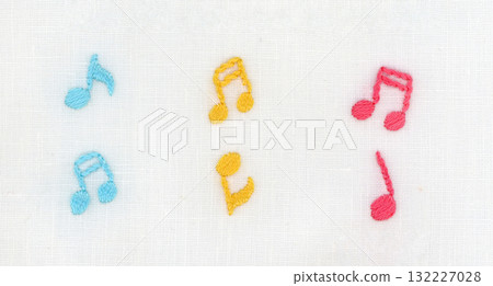 彩色音符刺繡 彩色音符刺繡 132227028