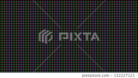 Led screen rgb pattern. TV display texture with pixel dots. Computer monitor vector effect. 132227121